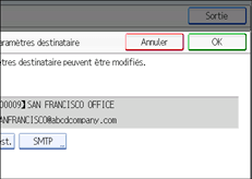 Illustration de l'&eacute;cran du panneau de commande