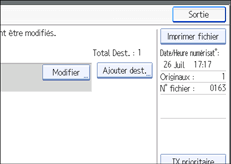 Illustration de l'&eacute;cran du panneau de commande