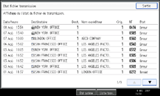Illustration de l'&eacute;cran du panneau de commande