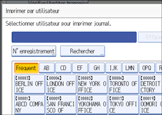 Illustration de l'&eacute;cran du panneau de commande