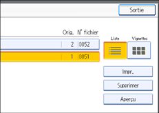 Illustration de l'&eacute;cran du panneau de commande