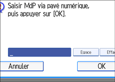 Illustration de l'&eacute;cran du panneau de commande