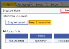 Illustration de l'&eacute;cran du panneau de commande