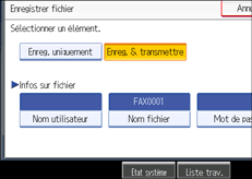 Illustration de l'&eacute;cran du panneau de commande