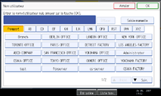 Illustration de l'&eacute;cran du panneau de commande