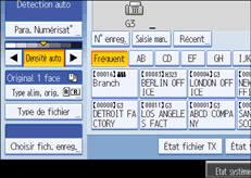 Illustration de l'&eacute;cran du panneau de commande