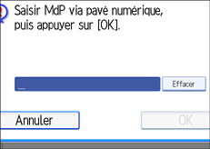 illustration de l'&eacute;cran du panneau de commande