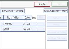 Illustration de l'&eacute;cran du panneau de commande