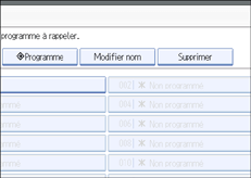 Illustration de l'écran du panneau de commande
