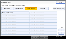 Illustration de l'écran du panneau de commande