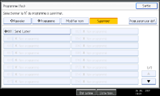 Illustration de l'écran du panneau de commande