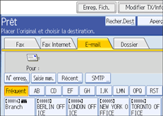 Illustration de l'&eacute;cran du panneau de commande