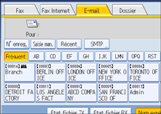 Illustration de l'&eacute;cran du panneau de commande