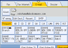 Illustration de l'&eacute;cran du panneau de commande