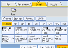 Illustration de l'&eacute;cran du panneau de commande