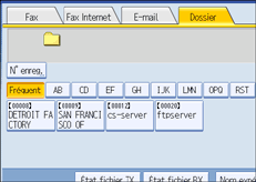Illustration de l'&eacute;cran du panneau de commande