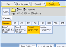 Illustration de l'&eacute;cran du panneau de commande