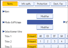 Illustration de l'&eacute;cran du panneau de commande