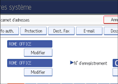 Illustration de l'&eacute;cran du panneau de commande