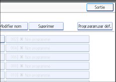 Illustration de l'&eacute;cran du panneau de commande