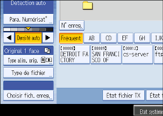 Illustration de l'&eacute;cran du panneau de commande