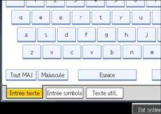 Illustration de l'&eacute;cran du panneau de commande