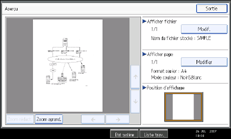 Illustration de l'&eacute;cran du panneau de commande