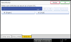 Illustration de l'&eacute;cran du panneau de commande.