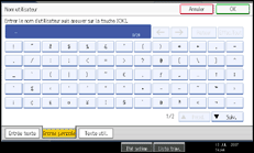 Illustration de l'&eacute;cran du panneau de commande.