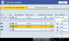 Illustration du panneau de commande