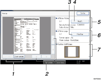 Illustration avec l&eacute;gende num&eacute;rot&eacute;e du panneau de commande