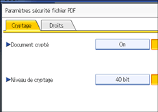Illustration de l'&eacute;cran du panneau de commande