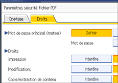 Illustration de l'&eacute;cran du panneau de commande