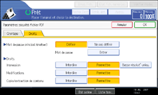 Illustration de l'&eacute;cran du panneau de commande