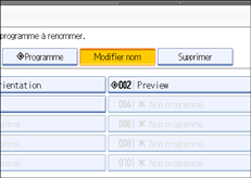 Illustration de l'écran du panneau de commande