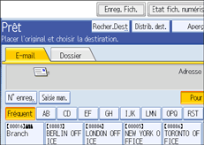 Illustration de l'&eacute;cran du panneau de commande
