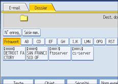 Illustration de l'&eacute;cran du panneau de commande
