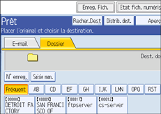 Illustration de l'&eacute;cran du panneau de commande
