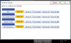 Illustration de l'&eacute;cran du panneau de commande