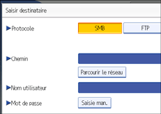 Illustration de l'&eacute;cran du panneau de commande