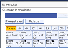 Illustration de l'écran du panneau de commande