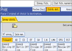 Illustration de l'écran du panneau de commande