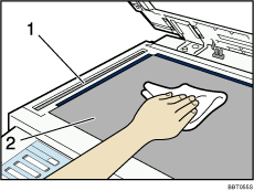 Illustration de la vitre d'exposition num&eacute;rot&eacute;e