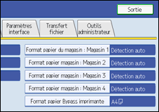 Illustration de l'&eacute;cran du panneau de commande