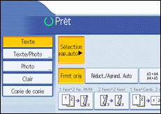 Illustration de l'&eacute;cran du panneau de commande