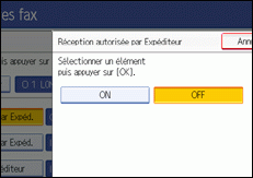Illustration de l'&eacute;cran du panneau de commande