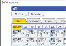 Illustration de l'&eacute;cran du panneau de commande