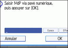 Illustration de l'&eacute;cran du panneau de commande