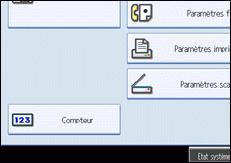 Illustration de l'&eacute;cran du panneau de commande