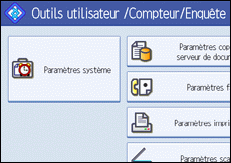 Illustration de l'&eacute;cran du panneau de commande